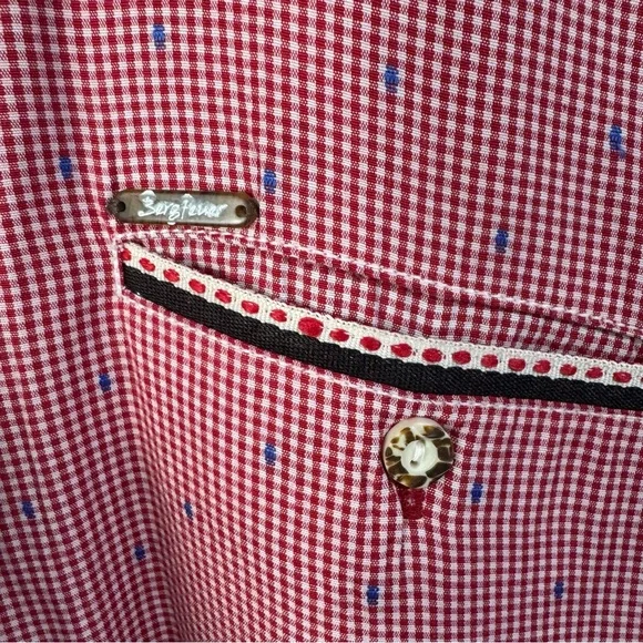 StockerpointMen's red white Button Down Shirt xxl German